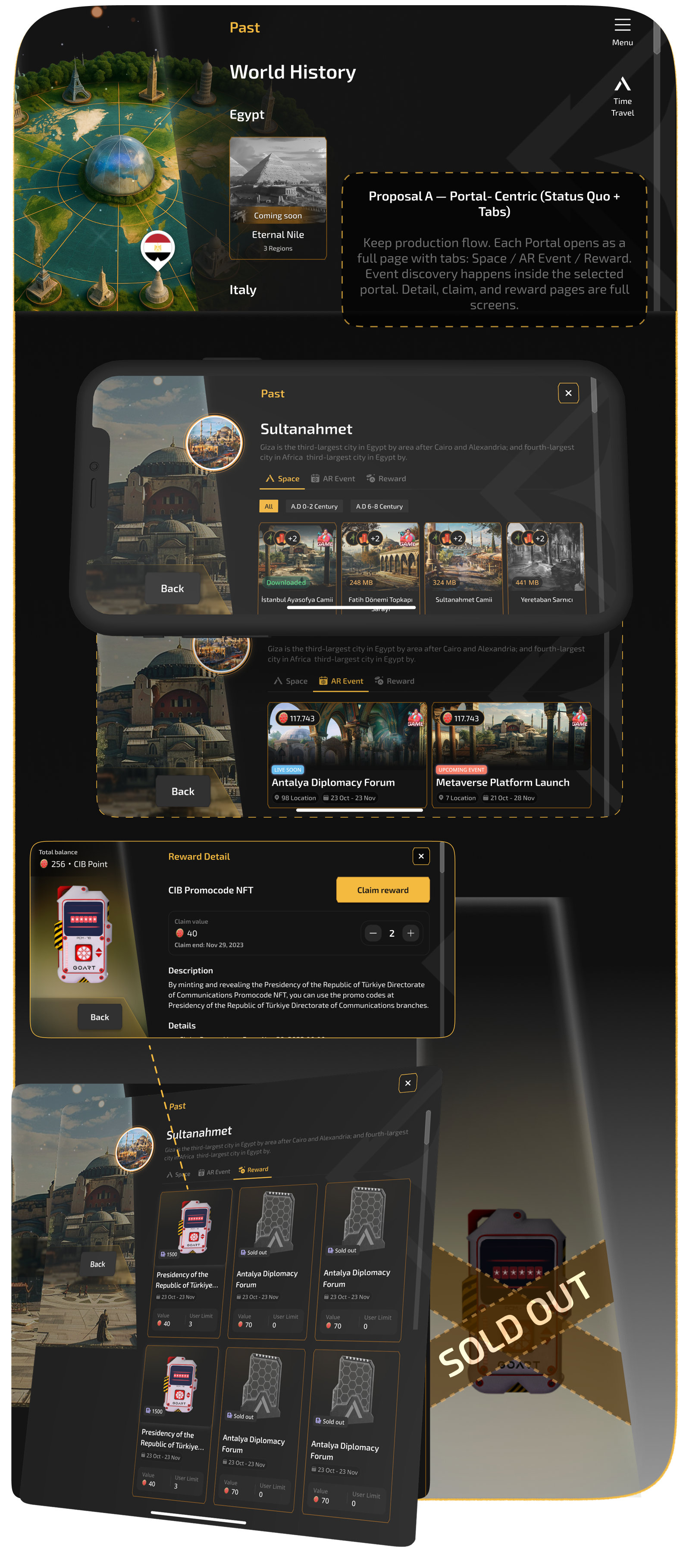 GoArt Worlds AR Events — design proposal 1